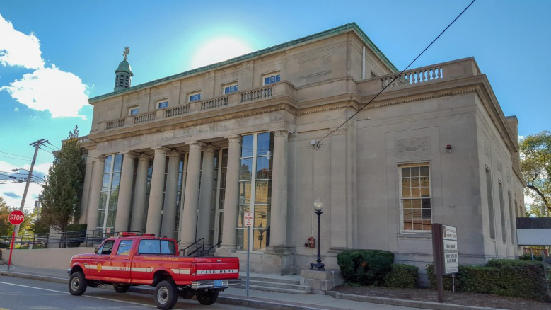 Commercial building in Boston that has been restored to preserve its historical architecture.