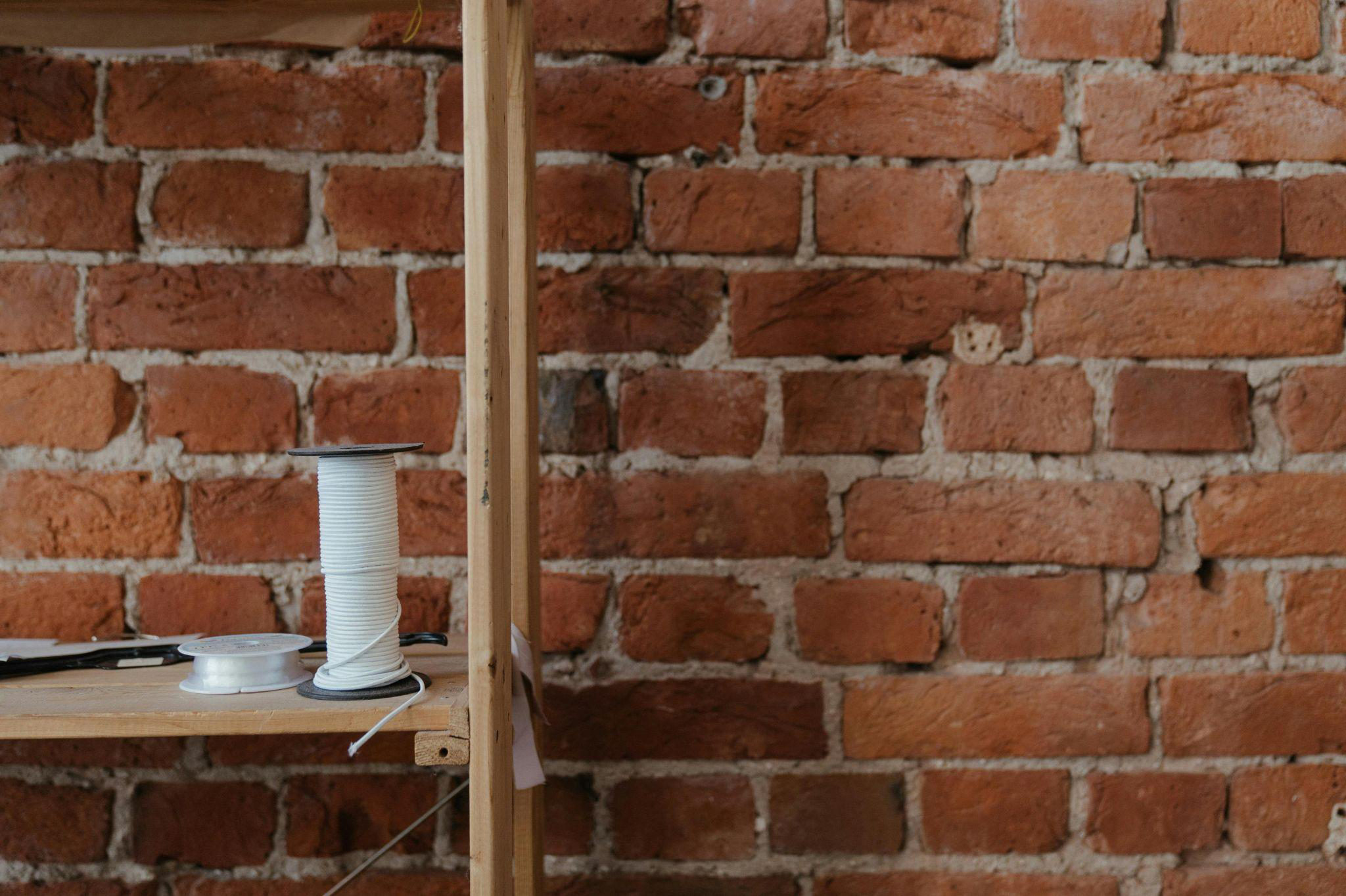 A red brick wall