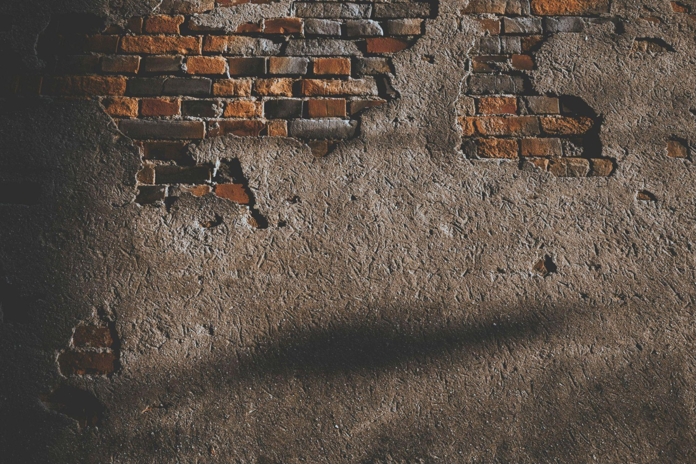 A brown brick wall