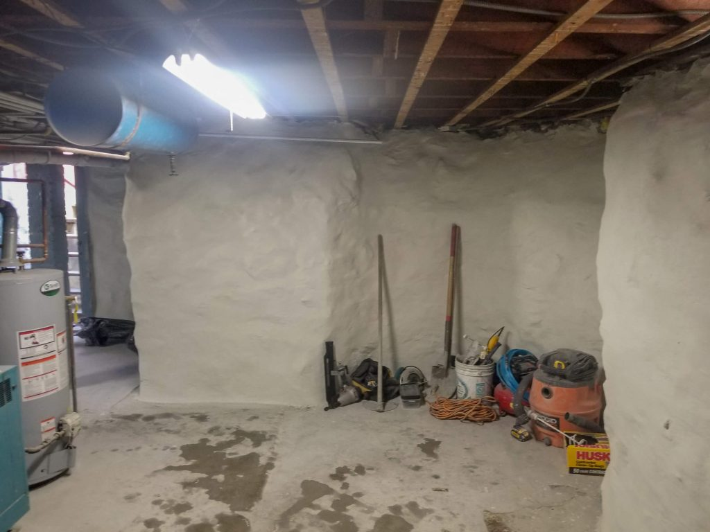This photo shows a basement.