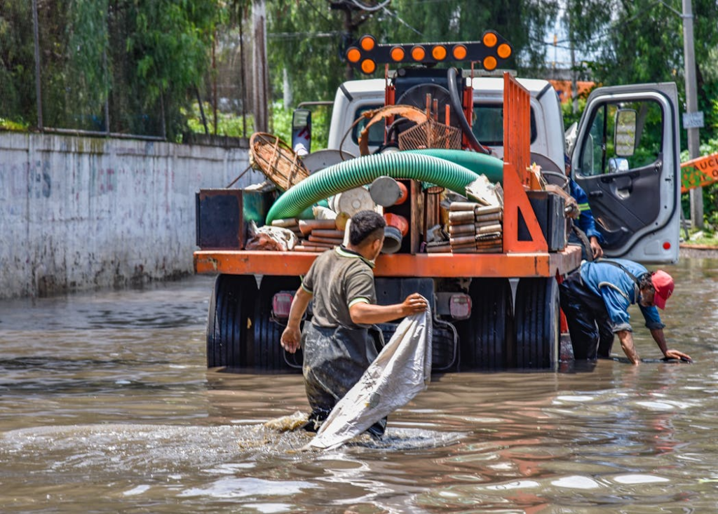 This photo shows urban flooding.