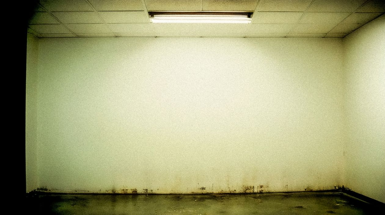 a damp basement corner