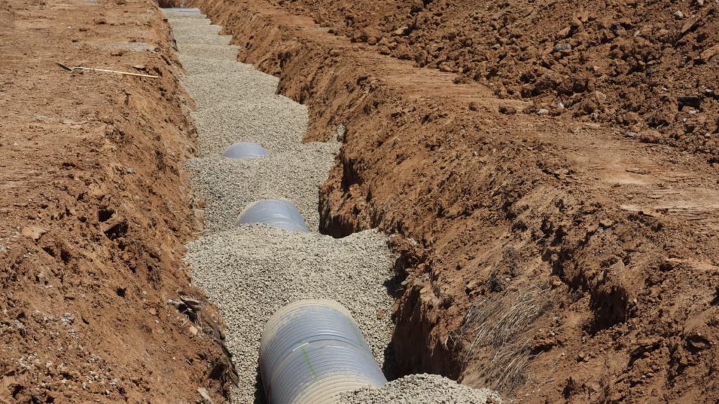 a foundation drainage system